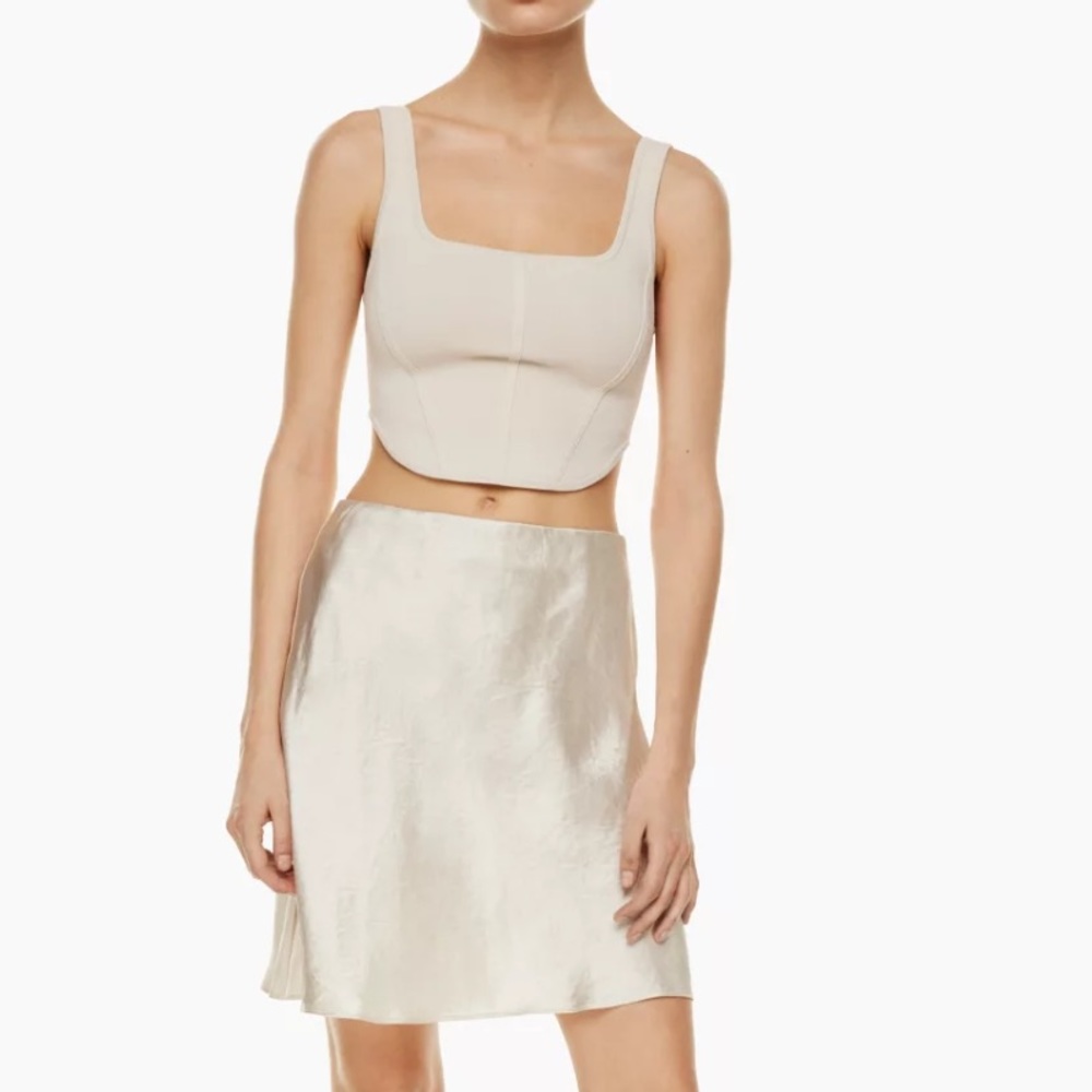 Aritzia mini slip skirt
